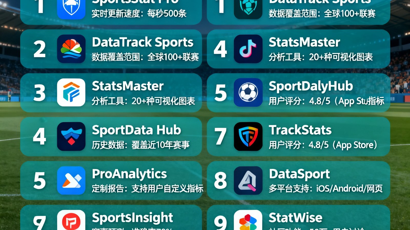 深度数据分析控必看：十大最佳体育数据App排行榜